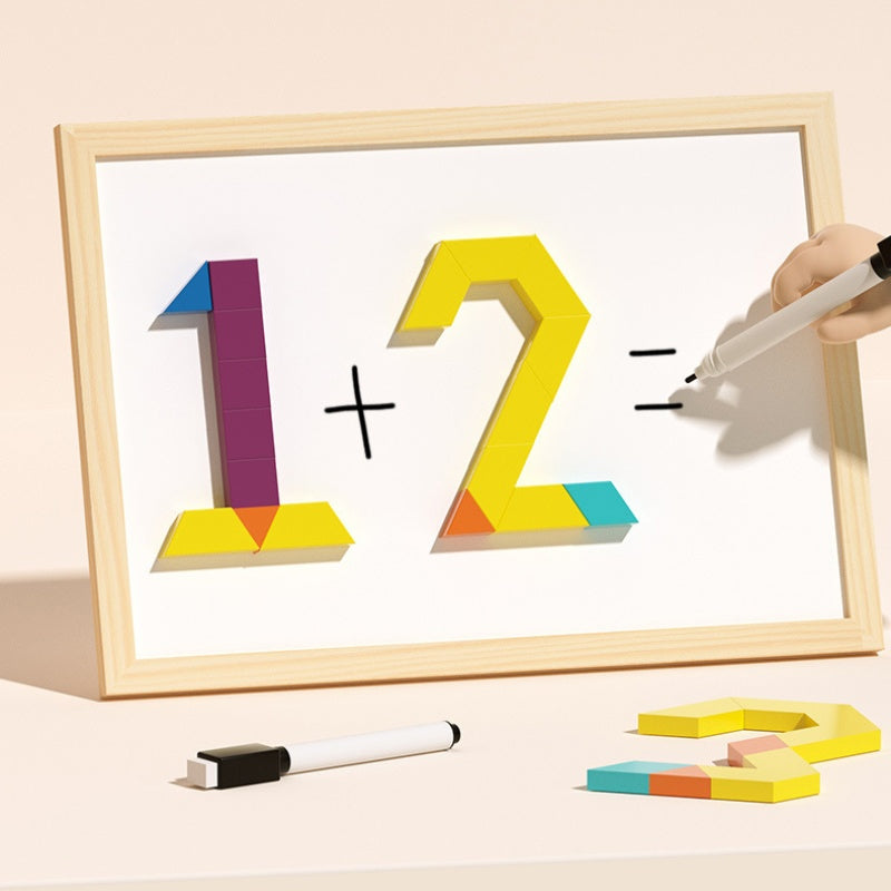 💥Wooden Magnetic Pattern Block Puzzle Set