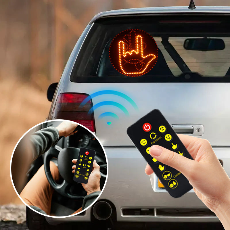 ✨ Expression & Gesture LED Sign Light for Car Rear Window