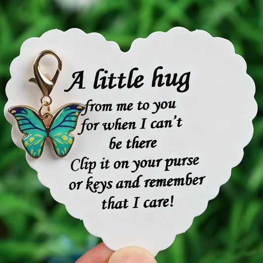 🦋💝Elegant Butterfly Charm with Warm Card