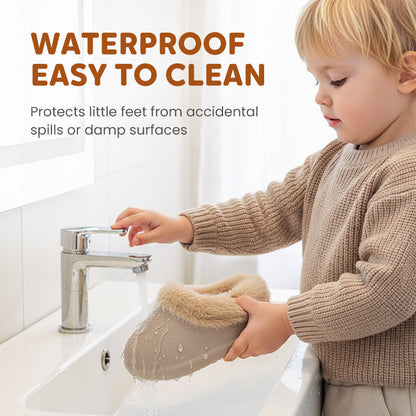 Toddler Warm Waterproof Anti-Slip Full-Heel Slippers