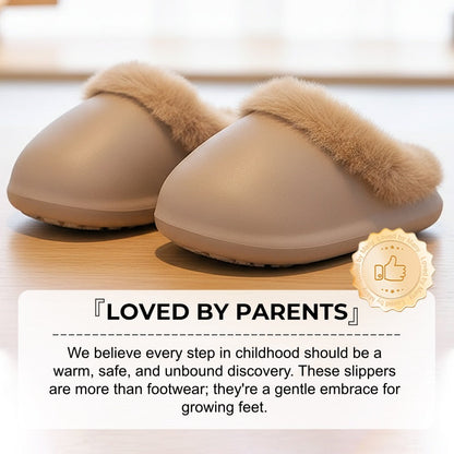 Toddler Warm Waterproof Anti-Slip Full-Heel Slippers