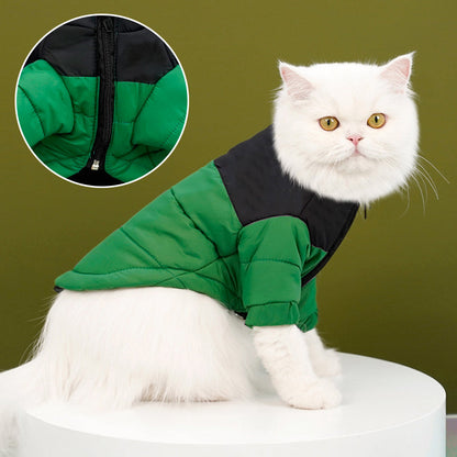 Warm Jacket with Zipper for Dogs & Cats