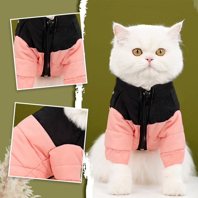 Warm Jacket with Zipper for Dogs & Cats