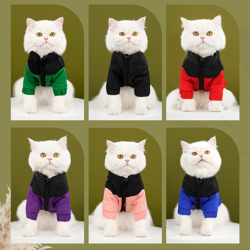 Warm Jacket with Zipper for Dogs & Cats