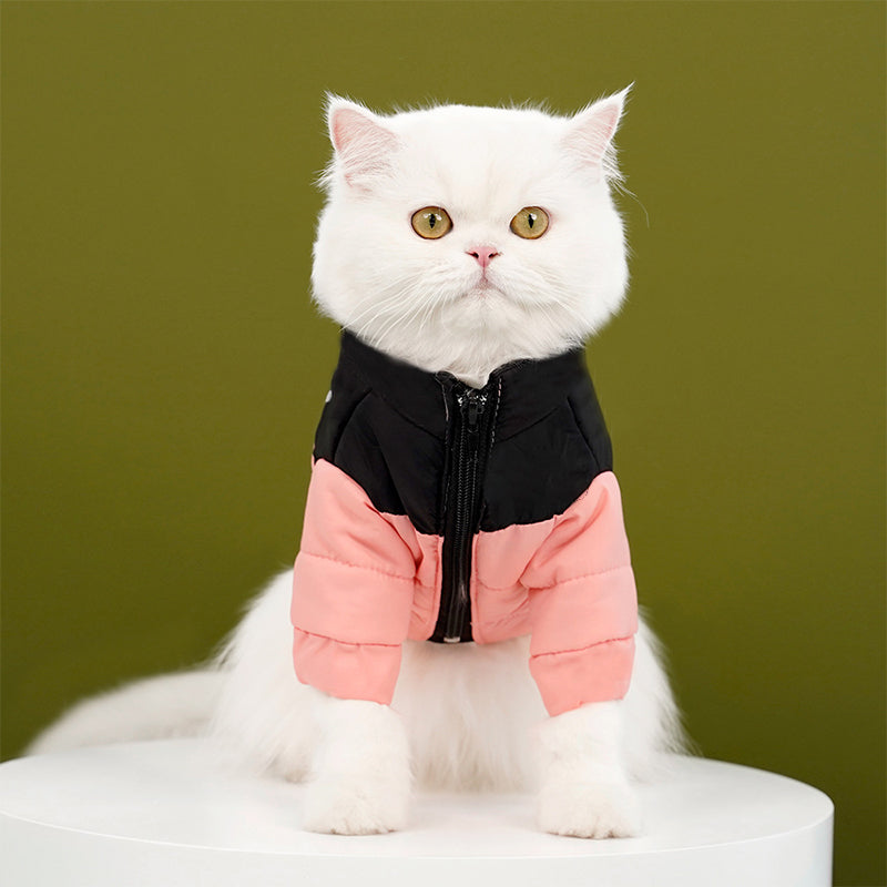 Warm Jacket with Zipper for Dogs & Cats