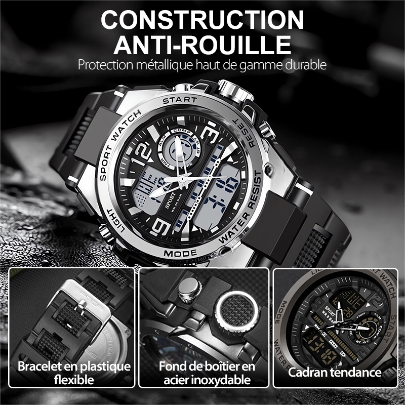 🔥Men's Waterproof Sports Watch with Luminous Display