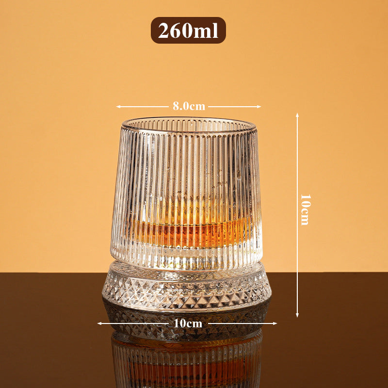 🥃  360° Rotating Whiskey Glass – Aerate & Relieve Stress ✨