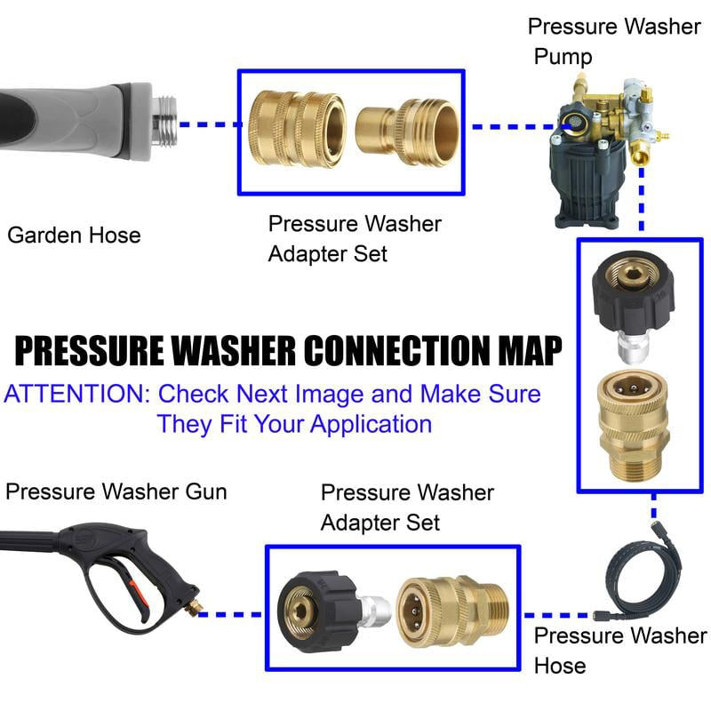 ✨High-Pressure Washer Connector Set, Includes 8 Accessories.