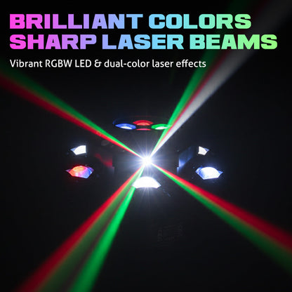 🎉Multi-Beam LED Atmosphere Light – 16 Colors, Remote Control & Easy Installation📦