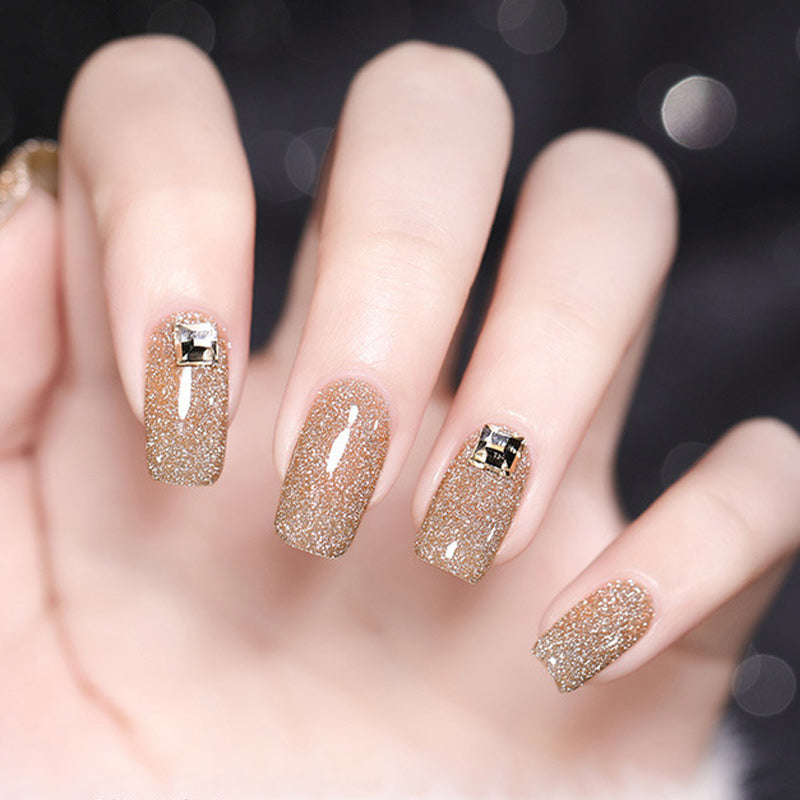 Glitter Crushed Rhinestones Nail Gel Polish