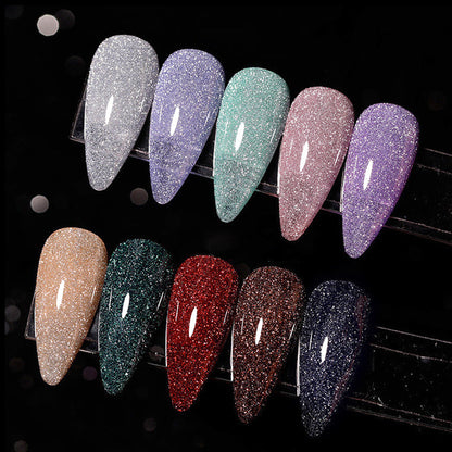 Glitter Crushed Rhinestones Nail Gel Polish