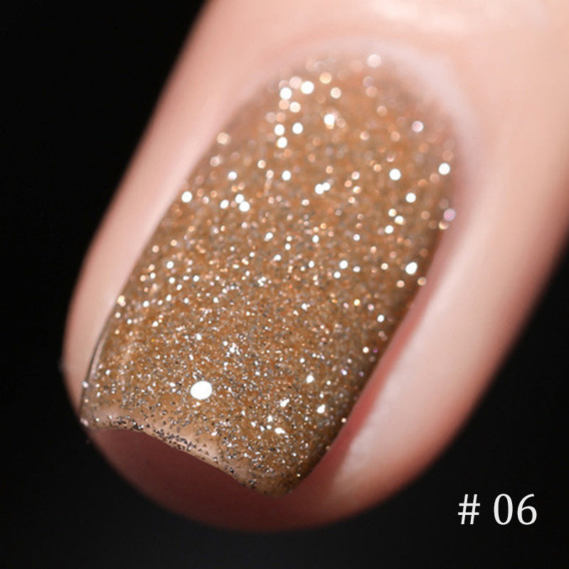 Glitter Crushed Rhinestones Nail Gel Polish