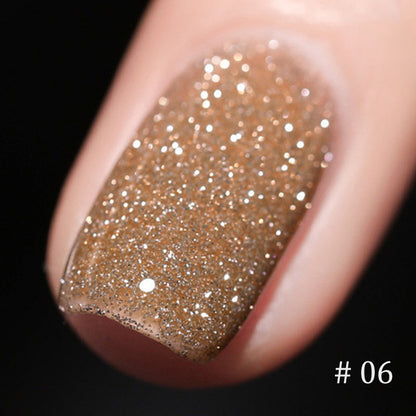 Glitter Crushed Rhinestones Nail Gel Polish