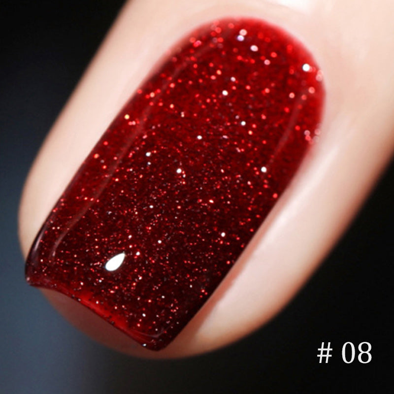 Glitter Crushed Rhinestones Nail Gel Polish