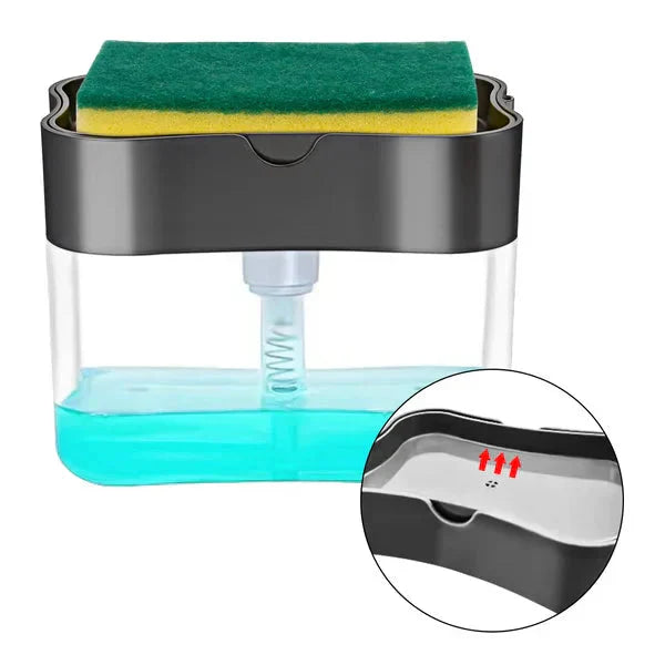 2-In-1 Sponge Rack & Dish Soap Dispenser