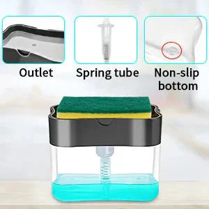 2-In-1 Sponge Rack & Dish Soap Dispenser