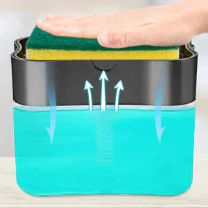 2-In-1 Sponge Rack & Dish Soap Dispenser