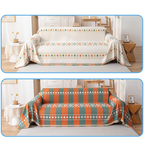 Reversible Bohemian Sofa Cover with Tassels