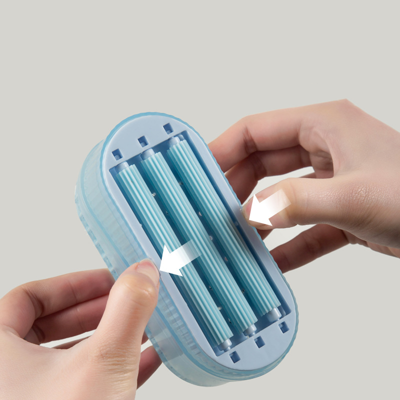 Multifunctional Soap Box with Roller & Scrubber