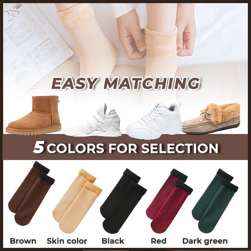 ❄️🎁5/10PCS Unisex Thickened Fleece Lined Cold-Proof Winter Socks