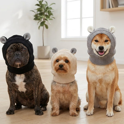 Cute Warm Knitted Dog Hat