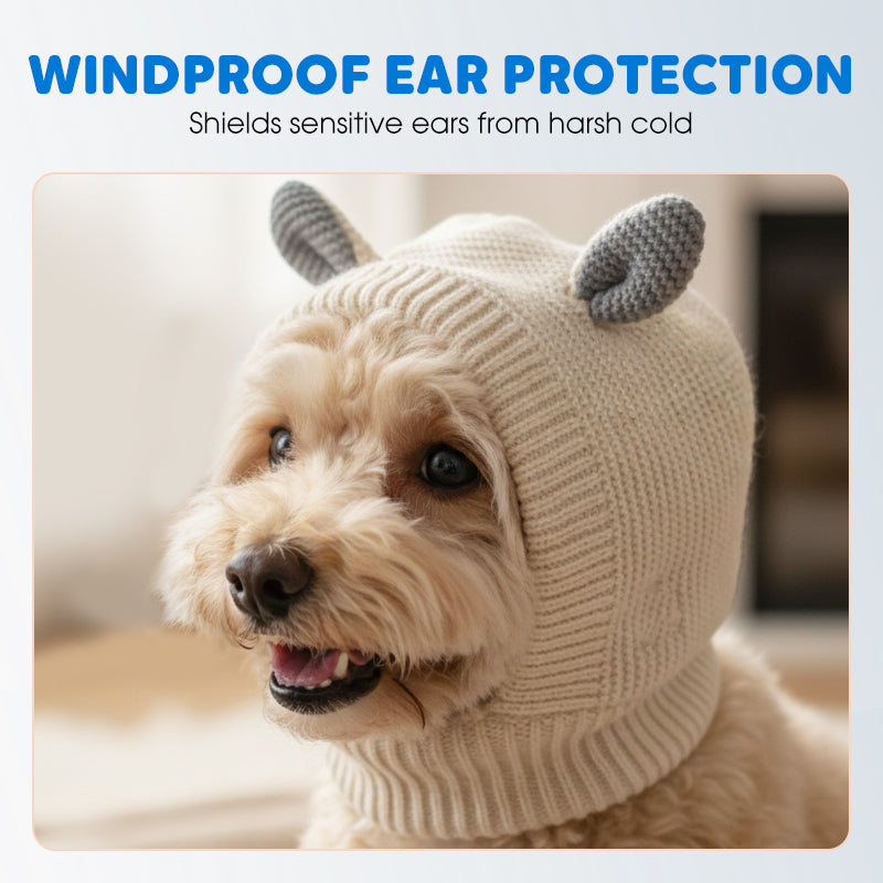Cute Warm Knitted Dog Hat