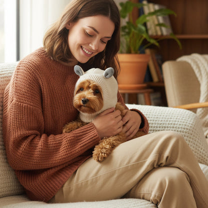 Cute Warm Knitted Dog Hat