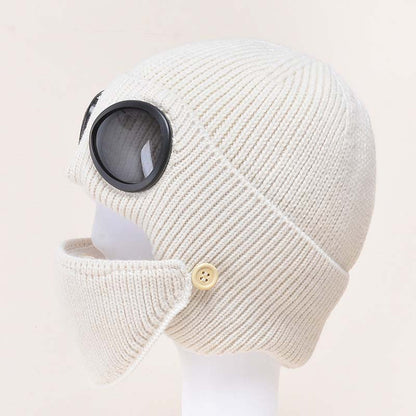 3-in-1 Unisex Knitted Goggles Beanie