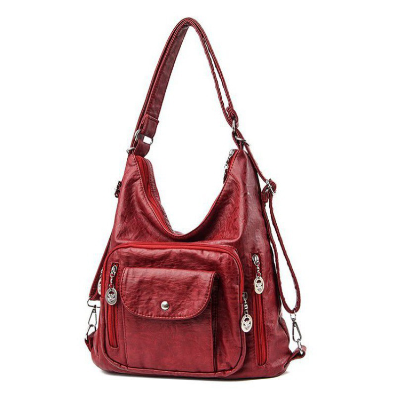 👜 Convertible Multi-Pocket Shoulder Bag for Women – 3-in-1 Crossbody & Tote