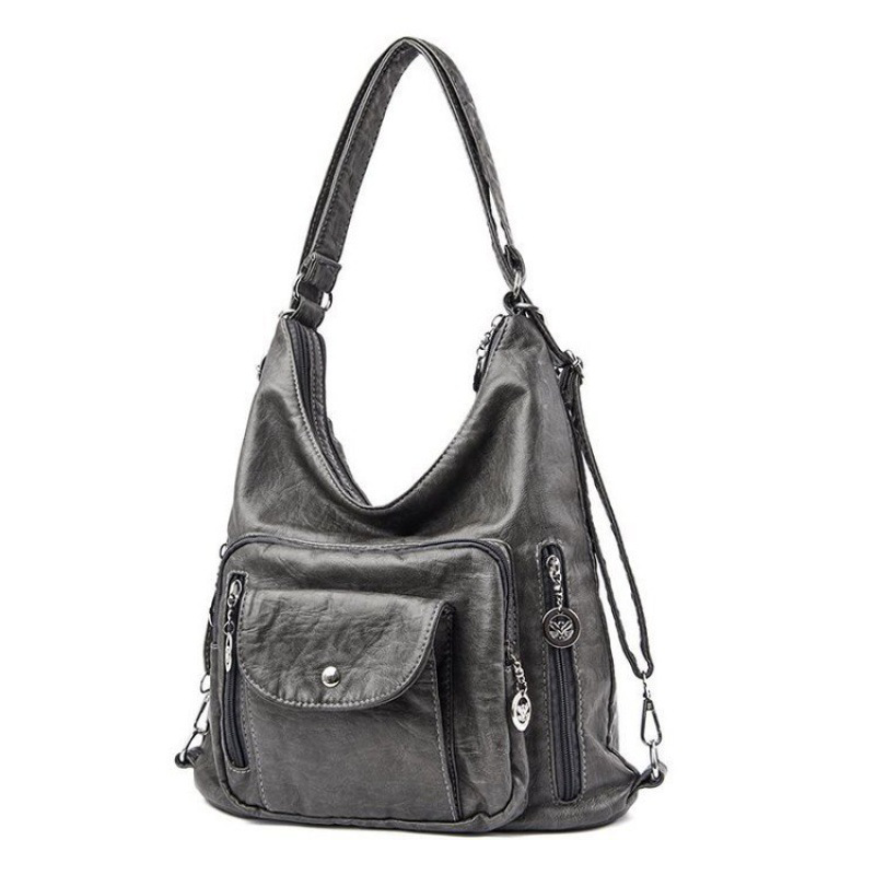 👜 Convertible Multi-Pocket Shoulder Bag for Women – 3-in-1 Crossbody & Tote