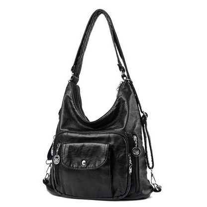 👜 Convertible Multi-Pocket Shoulder Bag for Women – 3-in-1 Crossbody & Tote