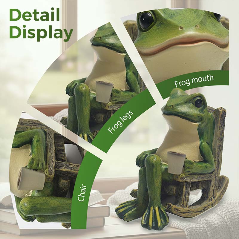 🐸Solar Frog Rocking Chair Ornament