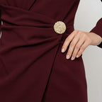 Women’s Elegant V-Neck Wrap Blazer Mini Dress
