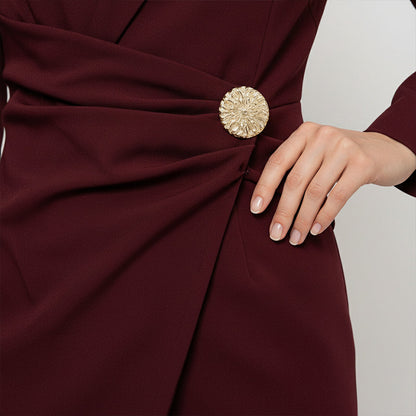 Women’s Elegant V-Neck Wrap Blazer Mini Dress