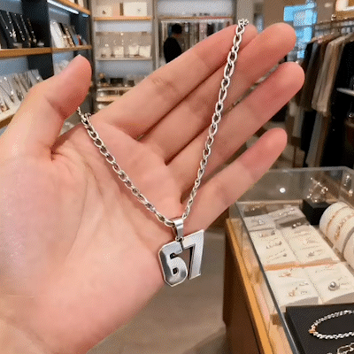 🔥Hot Sale✨ 67 Number Pendant Necklace – Fashion Statement Piece, 925 Sterling Silver & Gift Box 💎🎁