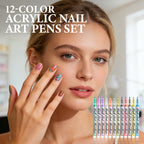 🎨 12-Color Acrylic Nail Art Pens – Vibrant Pigments, Fine Tips & Easy DIY Designs ✨🖌️