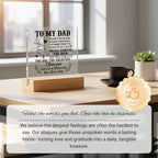 Heartfelt "To My Dad" Acrylic Plaque with Wooden Stand