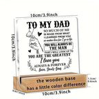 Heartfelt "To My Dad" Acrylic Plaque with Wooden Stand
