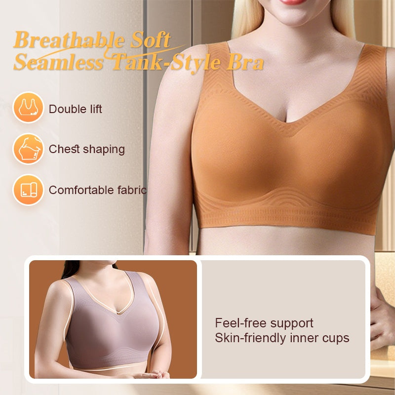 Breathable Soft Seamless Tank-Style Bra
