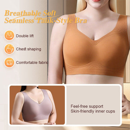 Breathable Soft Seamless Tank-Style Bra