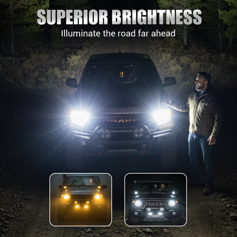 3-Inch 60W Dual-Color LED Spotlight Pods