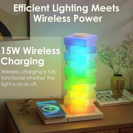 DIY Atmosphere Colorful Night Light With Wireless Charging