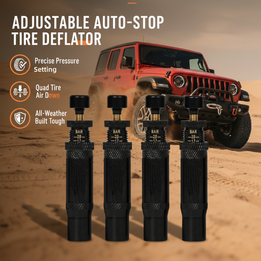 Adjustable Auto-Stop Tire Deflator Kit - 4PCS/Set