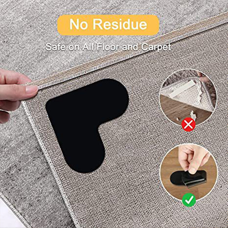 Heart-Shaped Reusable Non-Slip Rug Grippers