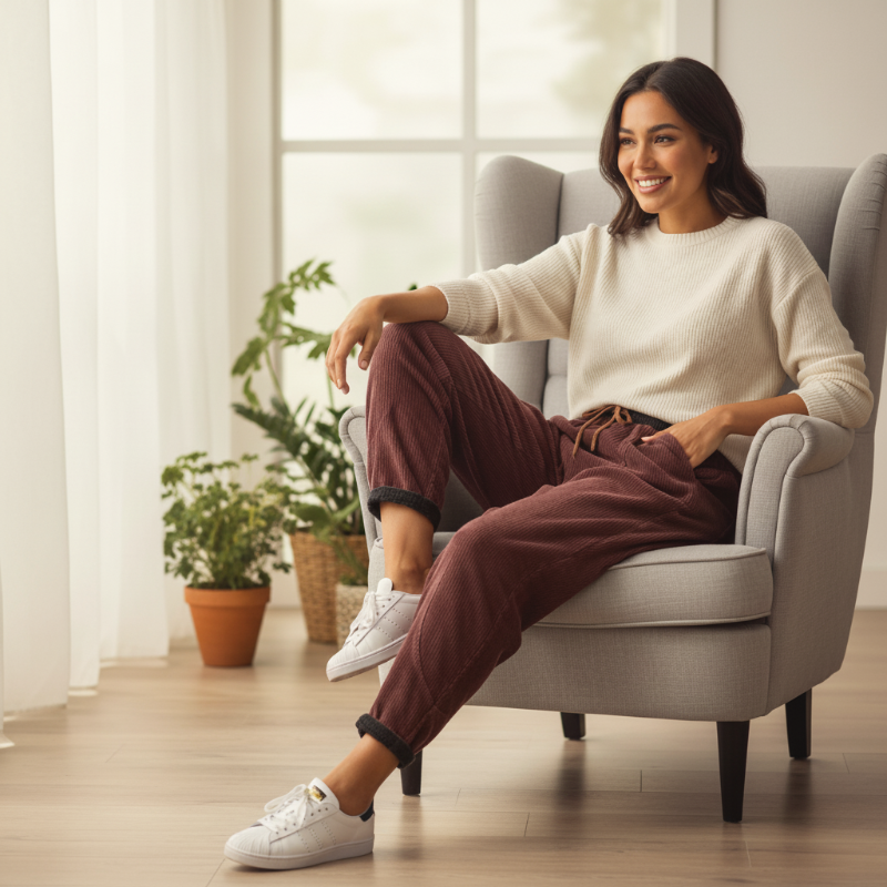 Women's Winter Warm Plush-Lined Corduroy Harem Pants