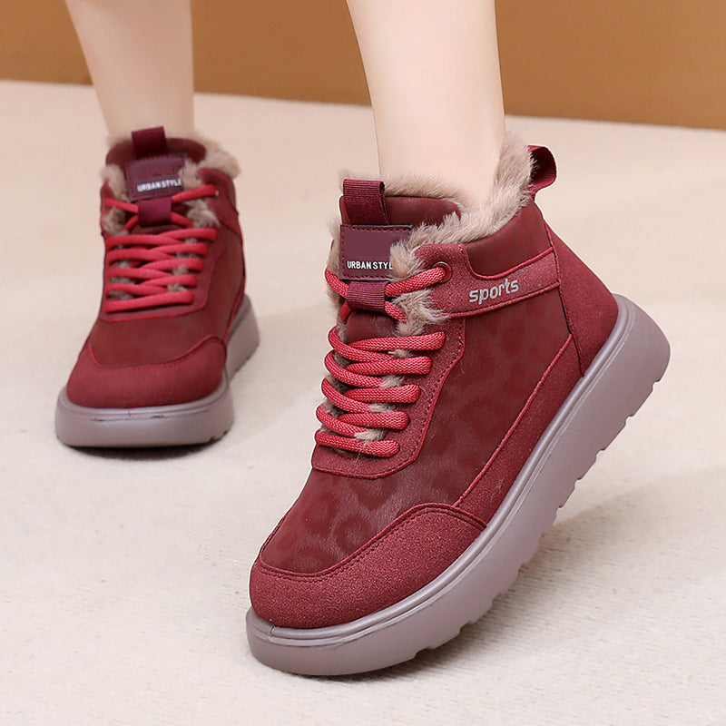 Women's Plush-Lined Warm Snow Boots