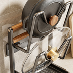 Kitchen Pot Lid and Cutting Board Organizer Rack