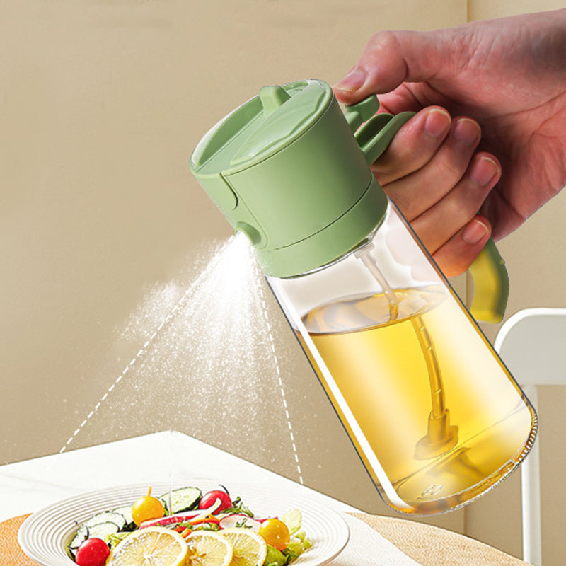 Dual-Function Oil Dispenser with Spray Nozzle