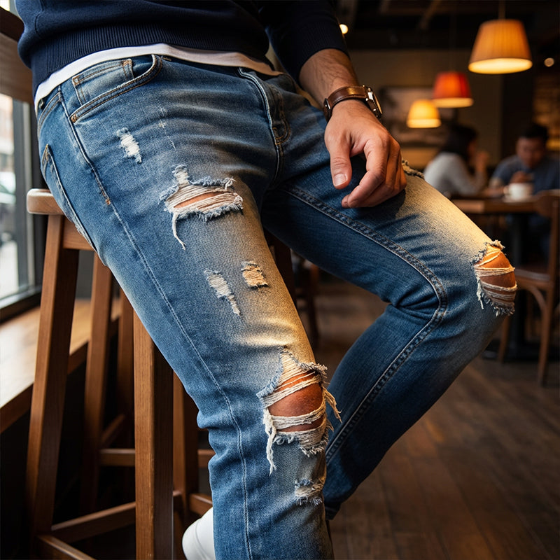 Men's Stylish Ripped Skinny Jeans