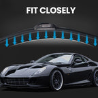 Universal U-Shape Boneless Windshield Wiper Blades for Car